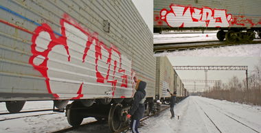 Graffiti Train in Saint Petersburg - Photo by Ytpo - utro, russia, fr8 (2012)