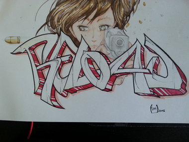 Graffiti Wall in Germany - Photo by YumeS - reload, battle, pistol (2016)