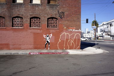 Graffiti Street Art in Compton - Photo by ZALEZ - zalezlosangelesstencilUsaangelbrick (2014)