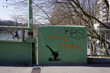 Graffiti Street Art in Paris - Photo by ZALEZ - zalezlovepropagandastencilpochoirstreetartParisFrance2016 (2016)