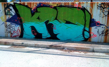 Graffiti Wall in Greece - Photo by ZONER - .TES.ZONER.SONE. (2013)