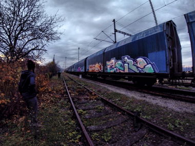 Graffiti Train - Photo by ZORO92 - freight, OUS, SYT (2016)