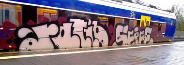 Graffiti Train - Photo by ZUGZWANG - ratio, seife, bremerhaven (2015)