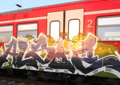 Graffiti Train - Photo by ZUGZWANG - alsoe, bremen (2015)