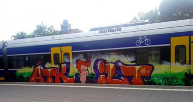 Graffiti Train - Photo by ZUGZWANG - atk, ilt, bremerhaven (2016)