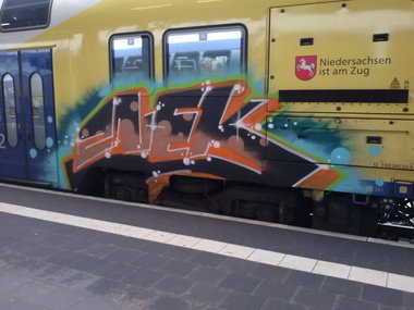 Graffiti Train - Photo by ZUGZWANG - train, cuxhaven, hamburg (2013)