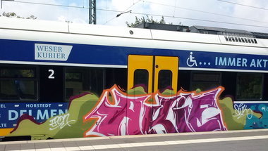 Graffiti Train - Photo by ZUGZWANG - bremerhaven, akie, bremen (2014)