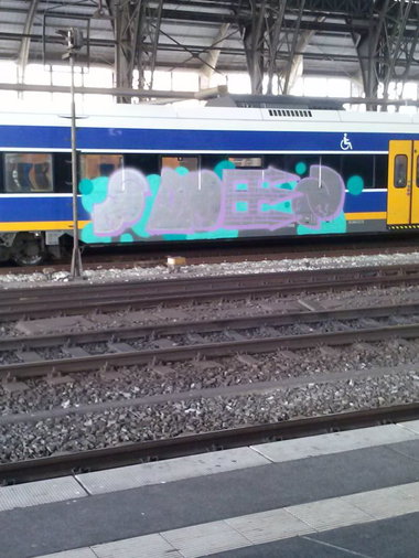 Graffiti Train - Photo by ZUGZWANG - bremen, hbf (2014)