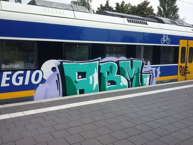 Graffiti Train - Photo by ZUGZWANG - abm, bremerhaven, bremen (2014)