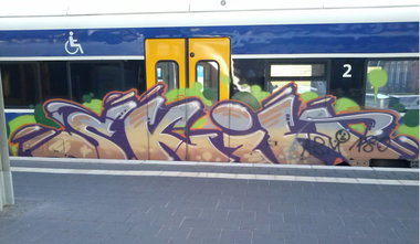 Graffiti Train - Photo by ZUGZWANG - skin, bremerhaven, bremen (2014)