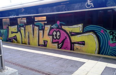Graffiti Train - Photo by ZUGZWANG - swk, bremerhaven, 27 (2015)