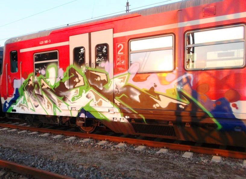 Graffiti Train - Photo by ZUGZWANG - niek, bremen (2015)