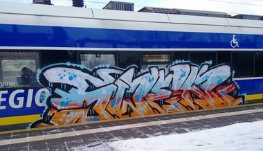 Graffiti Train - Photo by ZUGZWANG - news, bremerhaven, bremen (2016)