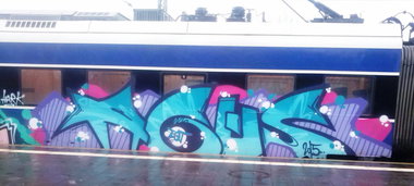 Graffiti Train - Photo by ZUGZWANG - agus, eqt, bremerhaven (2015)