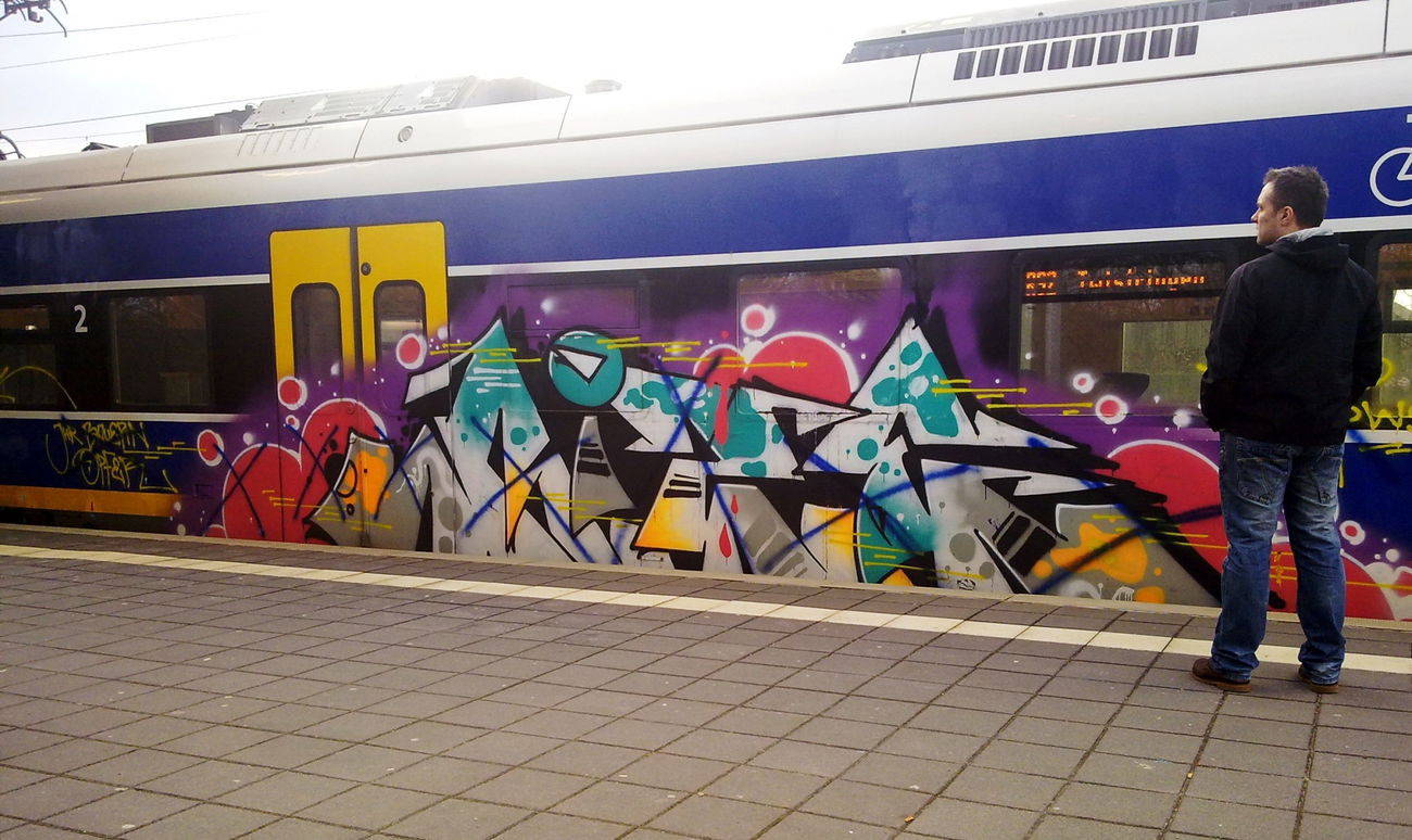 Graffiti Train - Photo by ZUGZWANG - rize, bremerhaven, bremen (2016)