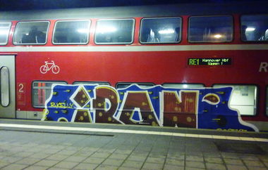 Graffiti Train - Photo by ZUGZWANG - iron, bremerhaven, bremen (2016)