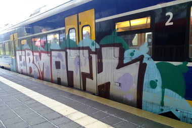 Graffiti Train - Photo by ZUGZWANG - abm, atk, bremerhaven (2015)