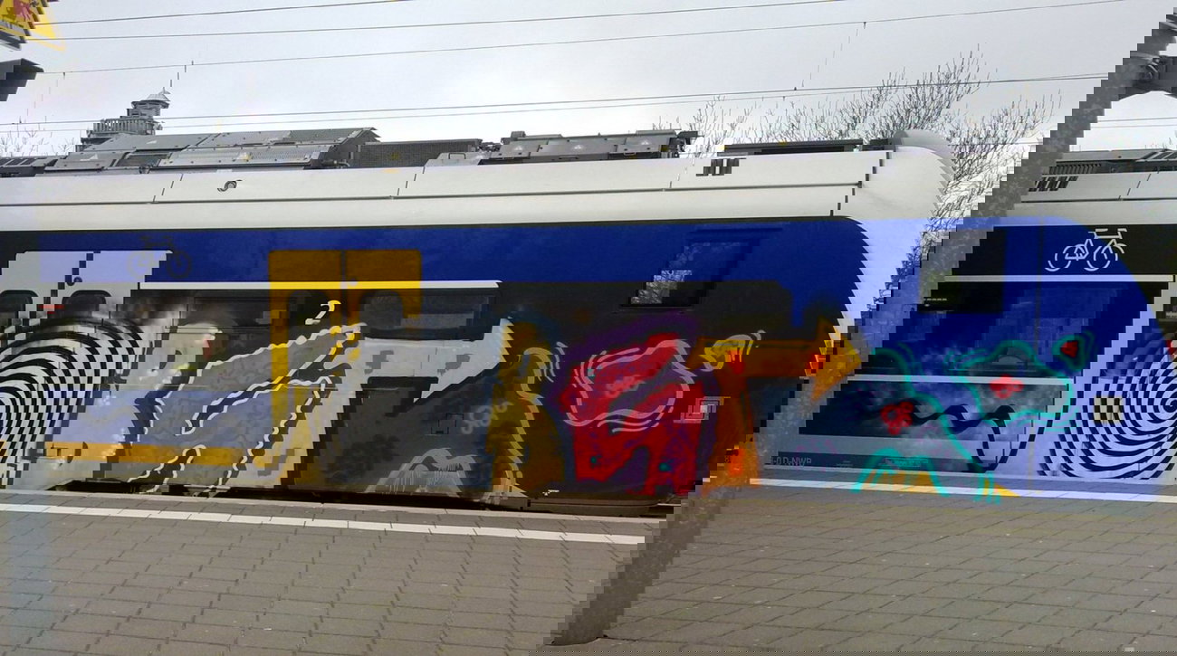 Graffiti Train - Photo by ZUGZWANG - obst, swk, bremerhaven (2015)