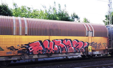 Graffiti Train - Photo by ZUGZWANG - burns