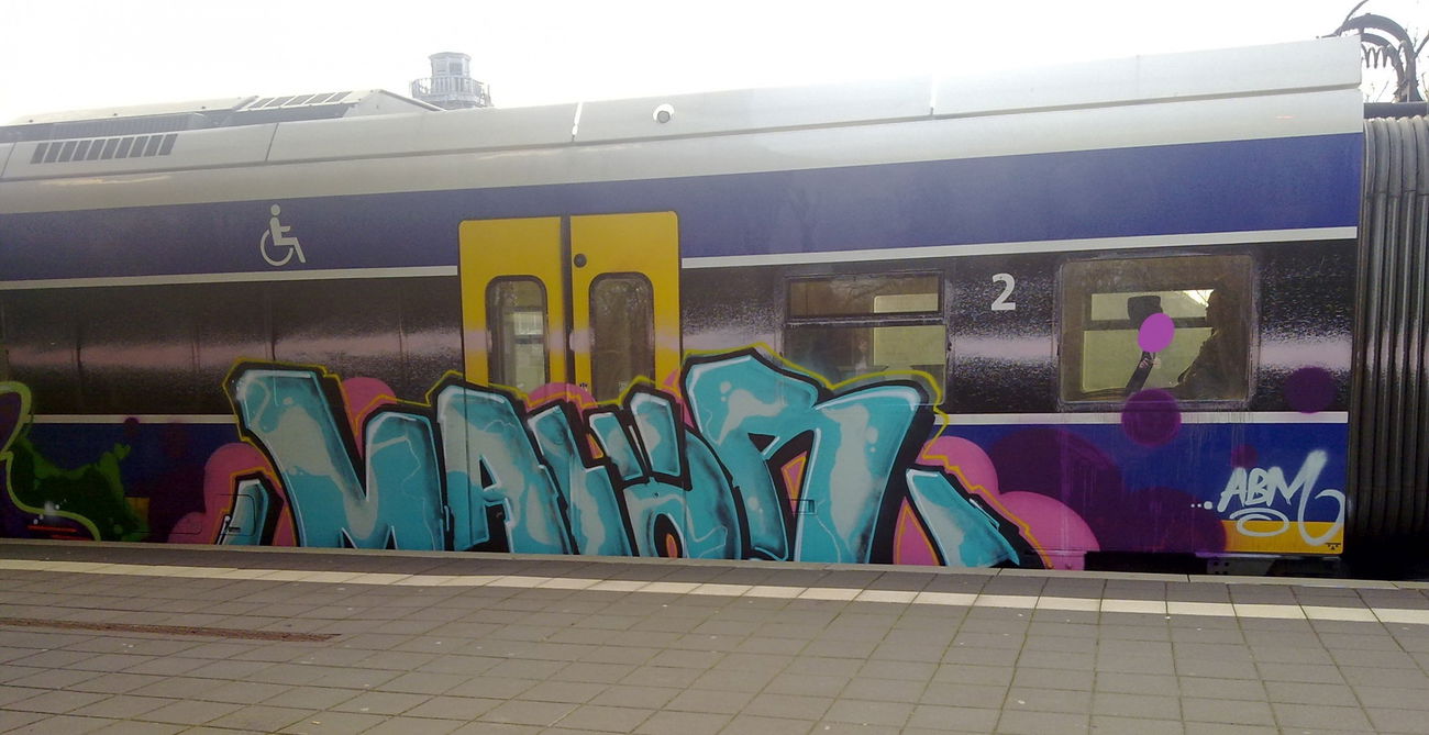 Graffiti Train - Photo by ZUGZWANG - malör, bremerhaven, 27 (2016)