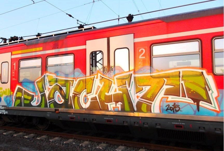 Graffiti Train - Photo by ZUGZWANG - jacht, bremen (2015)