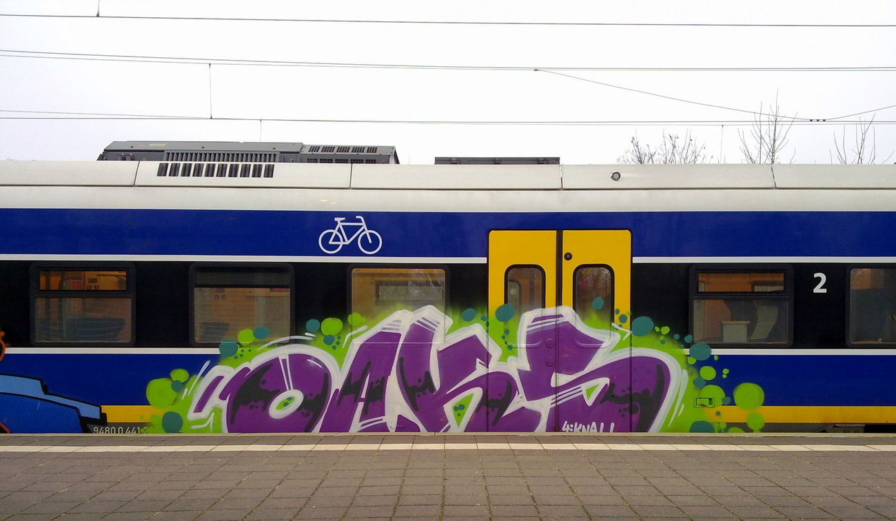 Graffiti Train - Photo by ZUGZWANG - oaks (2016)