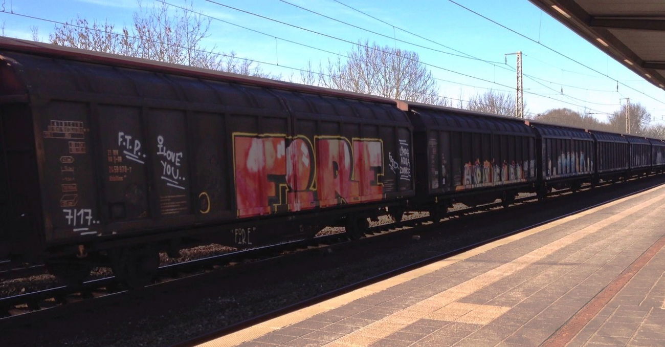 Graffiti Train - Photo by ZUGZWANG - fire