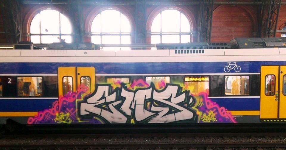 Graffiti Train - Photo by ZUGZWANG - ems, bremen (2014)