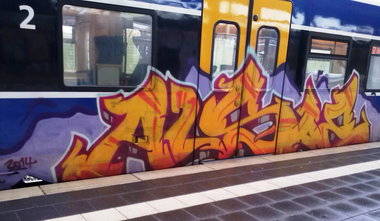 Graffiti Train - Photo by ZUGZWANG - alsoe, bremerhaven, bremen