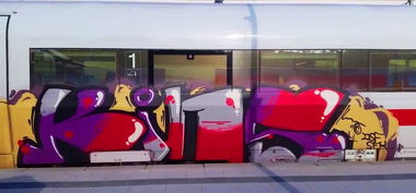 Graffiti Train - Photo by ZUGZWANG - kins, dsf (2015)