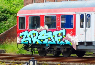 Graffiti Train - Photo by ZUGZWANG - arse, arsen, kiel