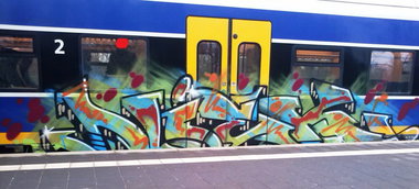 Graffiti Train - Photo by ZUGZWANG - niek, bremerhaven, bremern (2015)