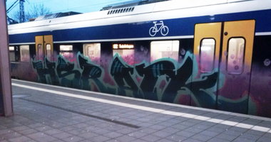 Graffiti Train - Photo by ZUGZWANG - hsr, atk, bremerhaven (2014)