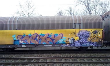 Graffiti Train - Photo by ZUGZWANG - güter, bremerhaven