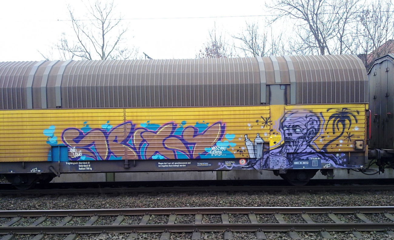 Graffiti Train - Photo by ZUGZWANG - güter, bremerhaven
