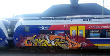 Graffiti Train - Photo by ZUGZWANG - wanted, bremerhaven (2015)