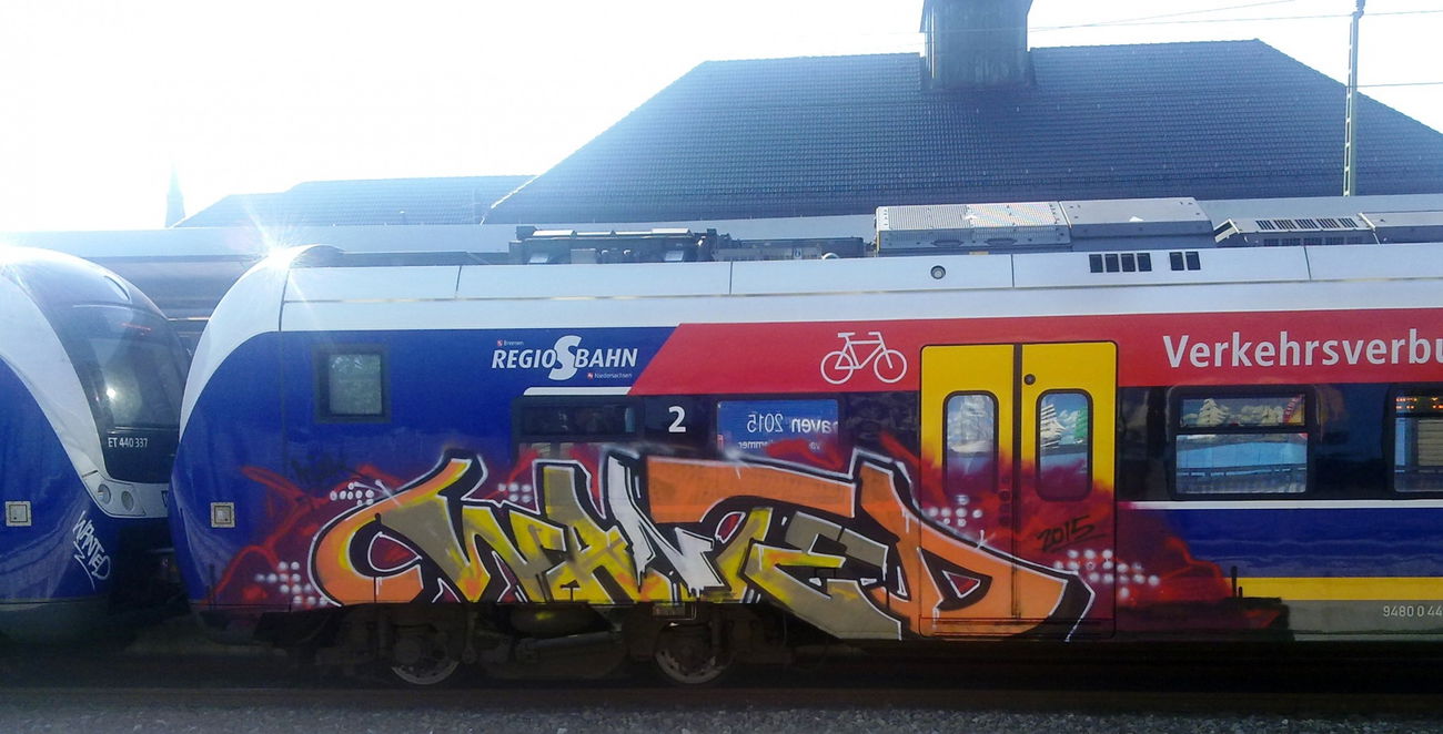 Graffiti Train - Photo by ZUGZWANG - wanted, bremerhaven (2015)