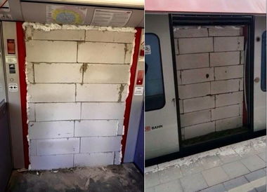 Graffiti Train - Photo by ZUGZWANG - hamburg, s-bahn, mauer (2015)