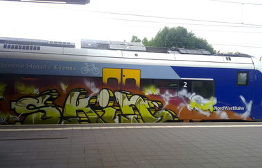 Graffiti Train - Photo by ZUGZWANG - skin, bremerhaven, bremen (2016)