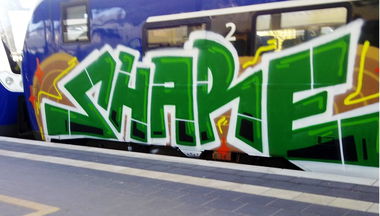 Graffiti Train - Photo by ZUGZWANG - share, bremerhaven, bremen (2015)