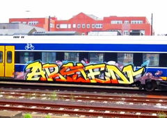 Graffiti Train - Photo by ZUGZWANG - arse, arsen, kiel