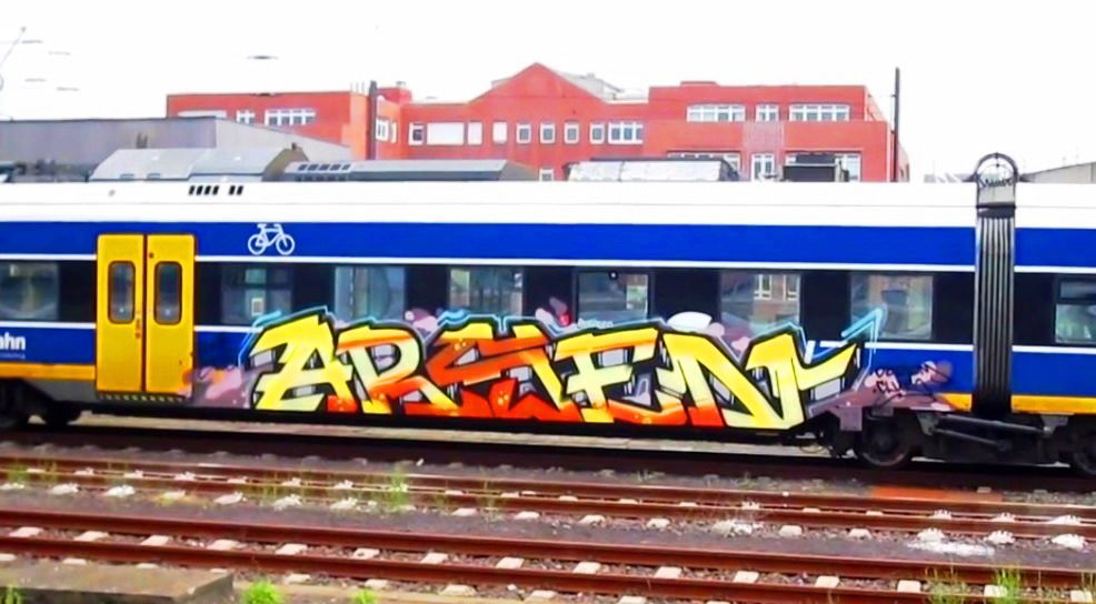 Graffiti Train - Photo by ZUGZWANG - arse, arsen, kiel