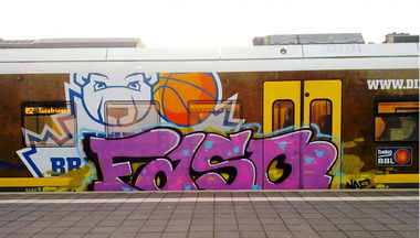 Graffiti Train - Photo by ZUGZWANG - faso, bremerhaven, bremen (2016)