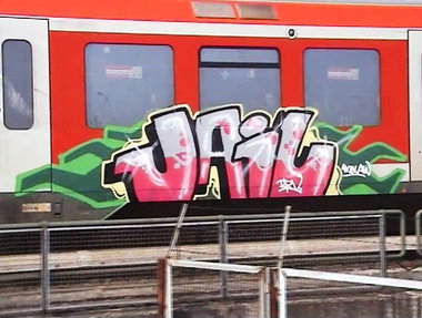 Graffiti Train - Photo by ZUGZWANG - jail, hamburg