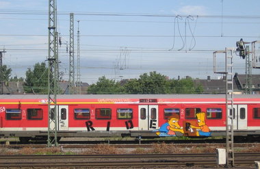 Graffiti Train - Photo by ZUGZWANG - rider, bart, simpson