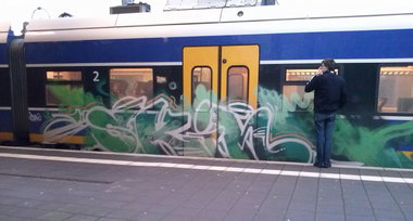 Graffiti Train - Photo by ZUGZWANG - skin, bremerhaven, 27 (2014)
