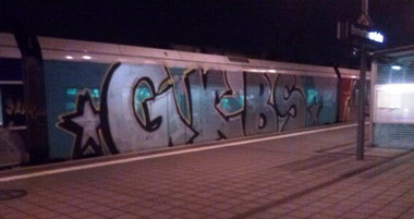 Graffiti Train - Photo by ZUGZWANG - gkbs, bremerhaven, 27 (2014)