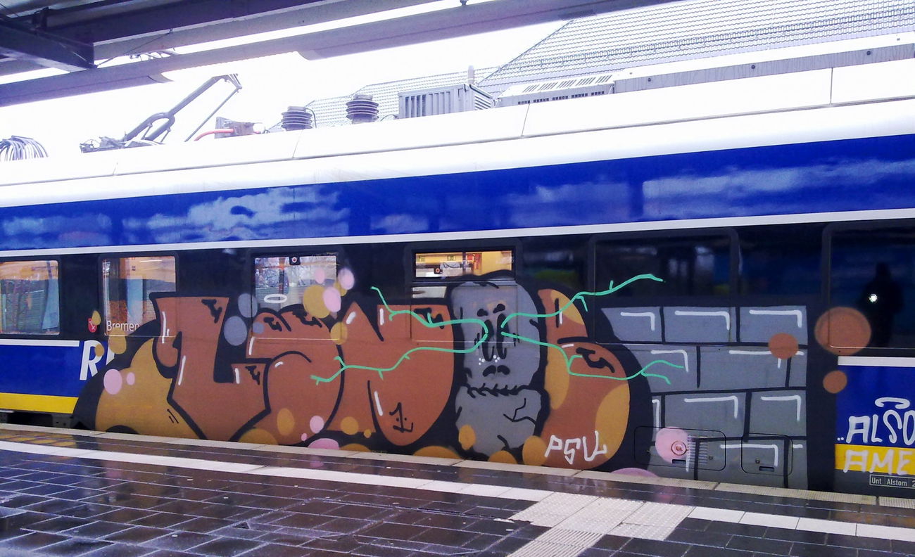 Graffiti Train - Photo by ZUGZWANG - lynus, bremerhaven, bremen (2016)