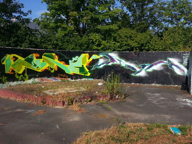 Graffiti Wall in Dresden - Photo by ZURE - TRK, OSF, CFF (2013)