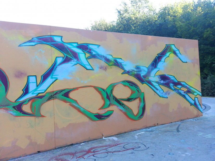 Graffiti Wall in Dresden - Photo by ZURE - TRK, OSF, CFF (2013)
